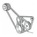 1971-72 Oldsmobile 455 with A/C Alternator Belt  -  59 1/2" 1pc