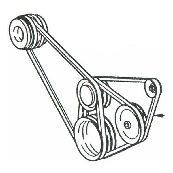 1971 Oldsmobile  455 with A/C Power Steering Belt  - 46 1/4" 1pc