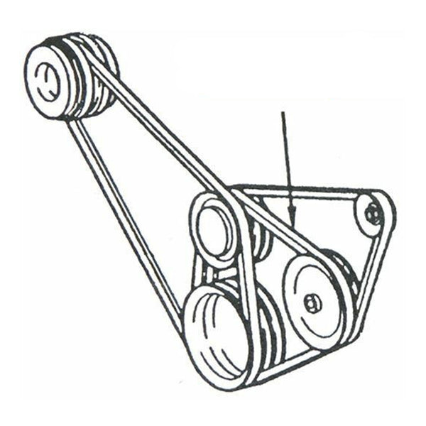 1972 Oldsmobile 455 with A/C Power Steering Belt  - 46 1/4" 1pc