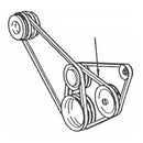 1972 Oldsmobile 455 with A/C Power Steering Belt  - 46 1/4" 1pc