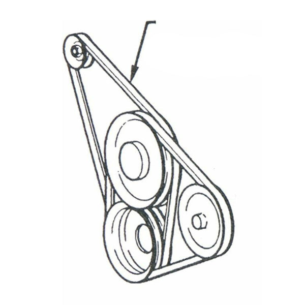 1968-72 Oldsmobile  455 NO A/C Alternator Belt  - 52 1/2" 1pc