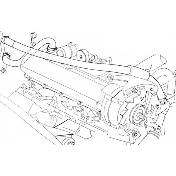 1968-72 Oldsmobile Cutlass 442 No A/C Heater Hose With Sleeve 2pc