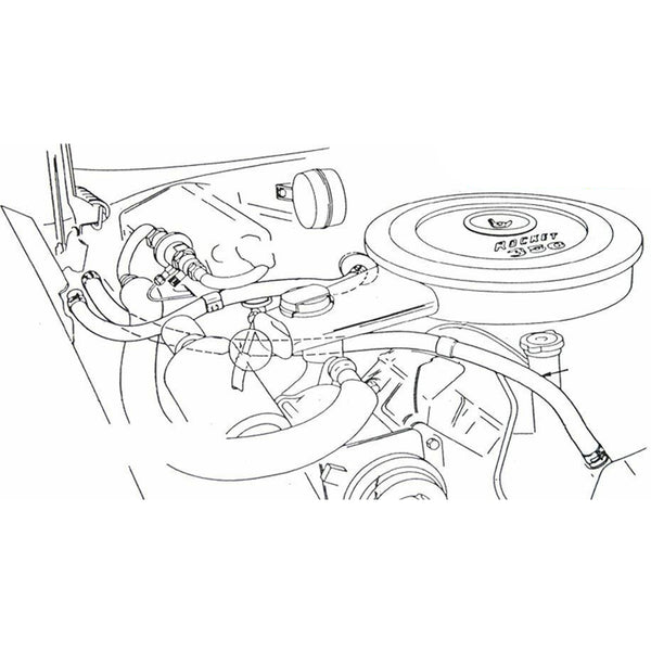 1968-72 Oldsmobile Cutlass 442 A/C Heater Hoses 2pc Kit