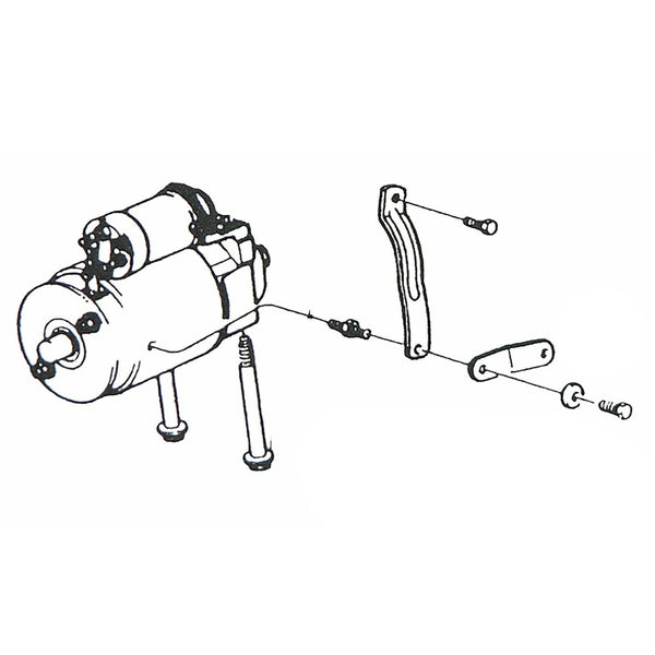 1968-72 Oldsmobile 350-455 Starter Brace Hardware 3pc
