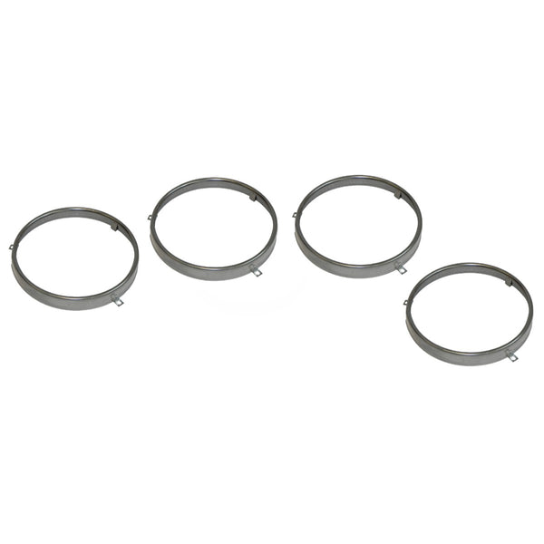 1964-72 GM 5-3/4" Headlight Retainer Stainless Trim Rings 4pc