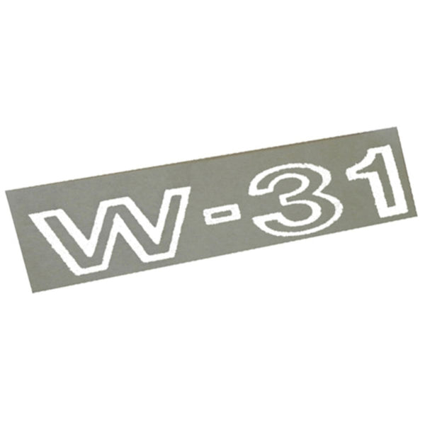 1969 Oldsmobile W-31 Front Fender Decals, White 1pc