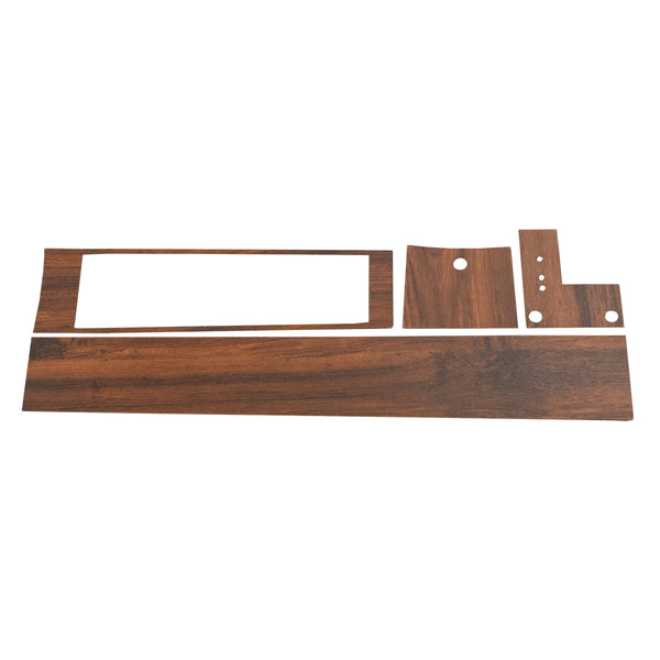 1972 Oldsmobile Cutlass Center Console Wood Grain Inserts, Dual Gate 3pc