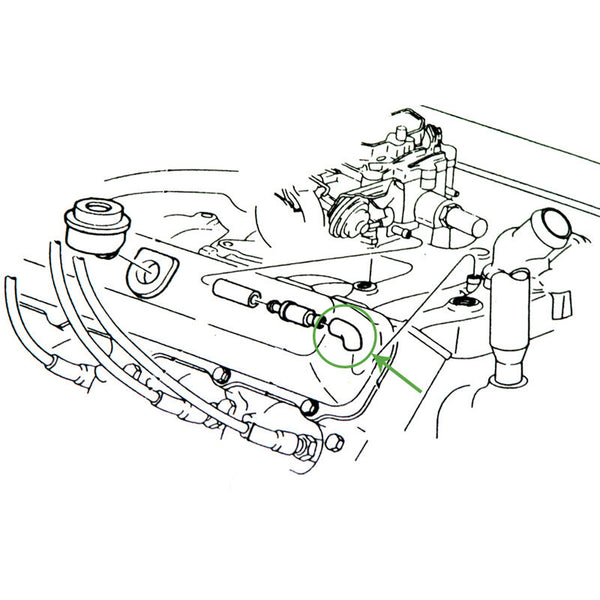 1969-72 Oldsmobile Cutlass 442 Engine PCV Rubber Hose 1pc
