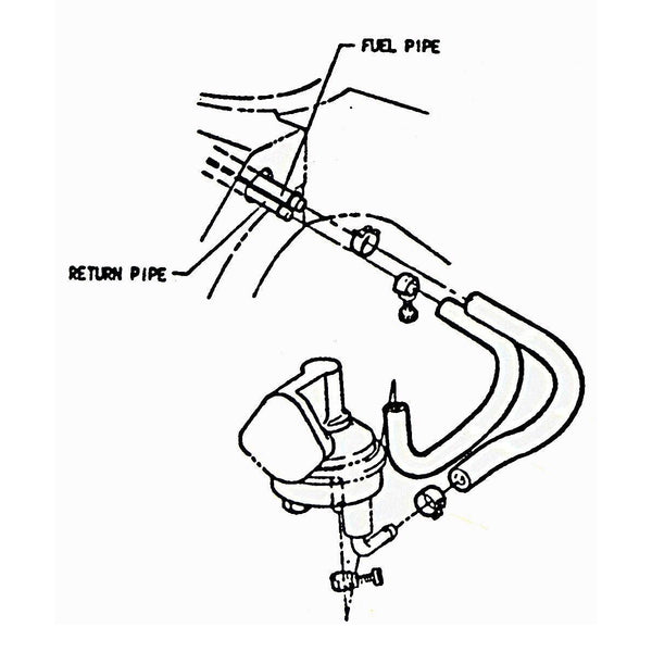 1967-69 Pontiac Fuel and Return Hose Lower Clamps 2pc
