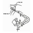 1967-69 Pontiac Fuel and Return Hose Lower Clamps 2pc