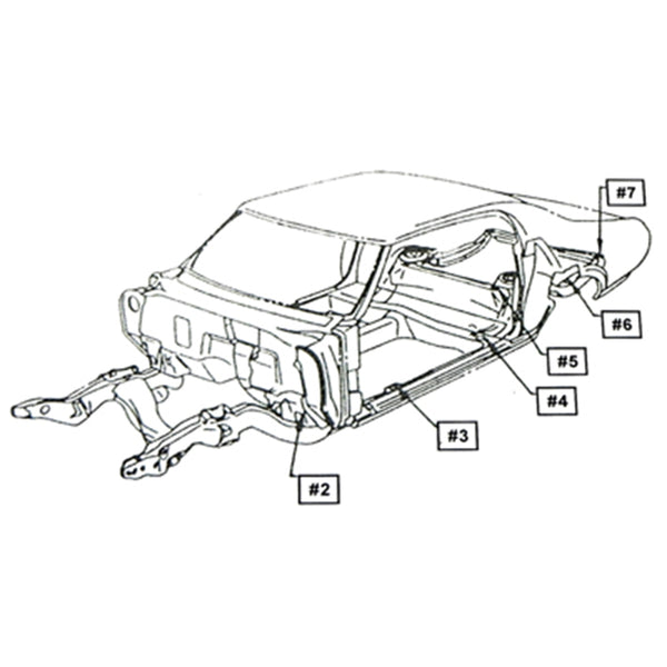 1968-72 Oldsmobile 1970-72 442 W-30 and 68-72 Station Wagon Body Mount Kit