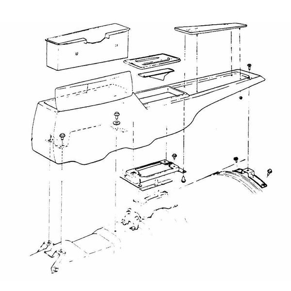 1968-72 Pontiac GTO Automatic Transmission Console Bracket Kit, 2pc