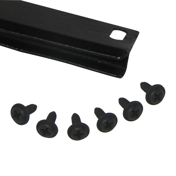 1968-72 GM A-Body Convertible Top Boot Channel Screws, Black 6pc
