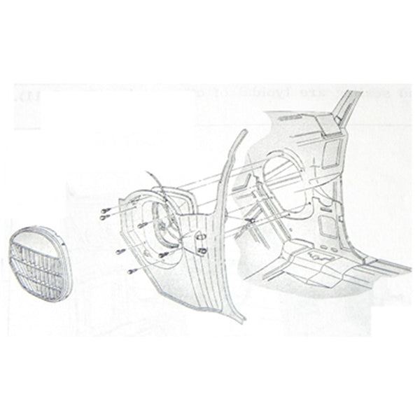 1968-72 GM A-Body Non-A/C Kick Panel Screw Kit, Black 10pc