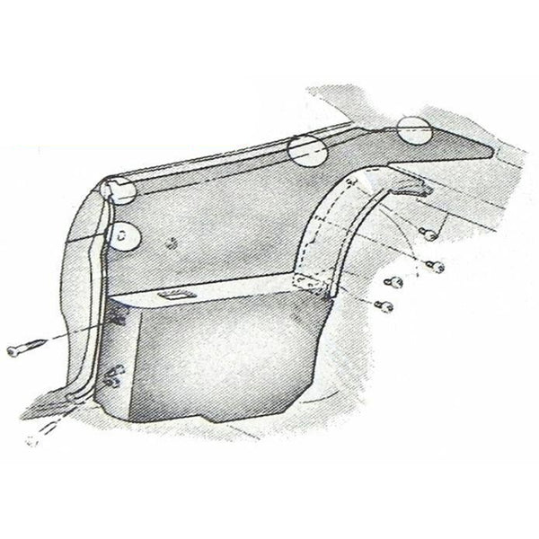1968-72 GM A-Body Rear Quarter Panel Interior Screw Kit, Hardtop with Full Arm Rest 12pc