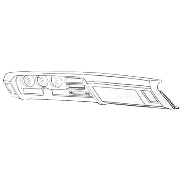 1969 Pontiac GTO Dash Board Bezel Insert  Wood Grain 4pc