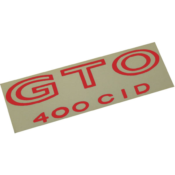 1970-73 Pontiac Red "GTO 455 H.O."  Decal 1pc