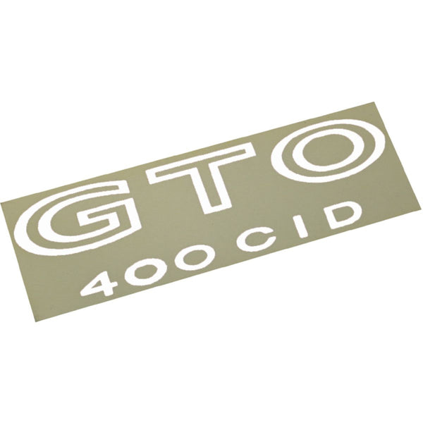1970-73 Pontiac White "GTO 455 H.O."  Decal 1pc