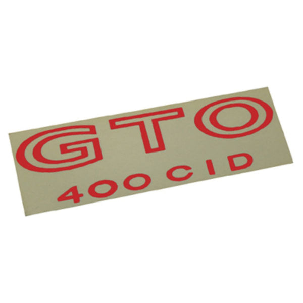 1973 Pontiac Red "GTO 400 CID"  Decal 1pc