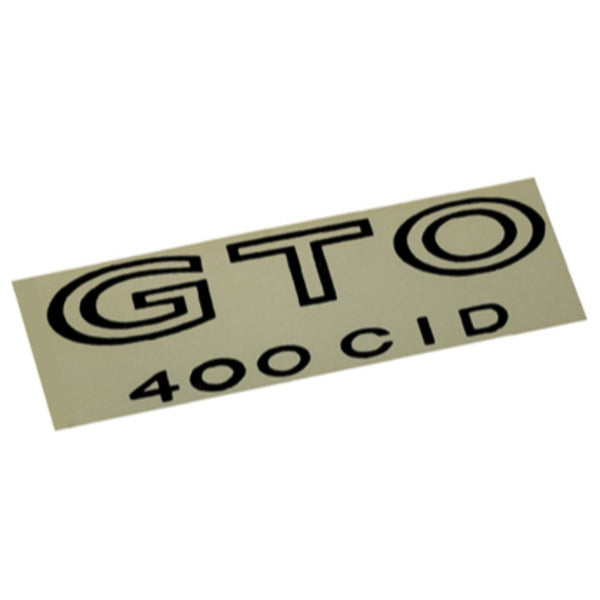 1973 Pontiac Black "GTO 400 CID"  Decal 1pc