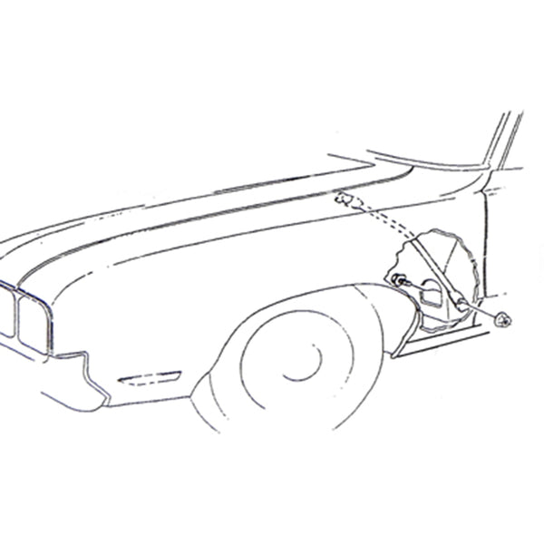1970-72 Oldsmobile A-Body 442, W-30, 455 CID Fender Braces, 2pc