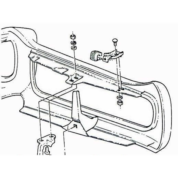 1968-69 Pontiac GTO Front Nose Bump Stop Brackets and Bumpers