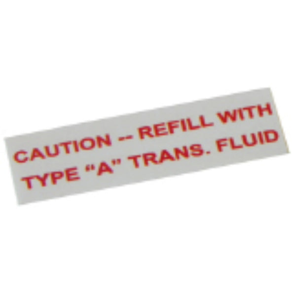 1964-72 GM A-Body Convertible Top Pump Sticker, 1pc