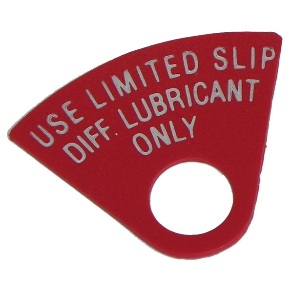 1968-1972 Chevrolet Rear End 12 Bolt Red Posi Tag, Also 1970-1972 Pontiac GTO