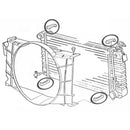 1968-1972 Chevrolet Chevelle, El Camino, Monte Carlo 4 Core Radiator Pads, Upper or Lower 4pc