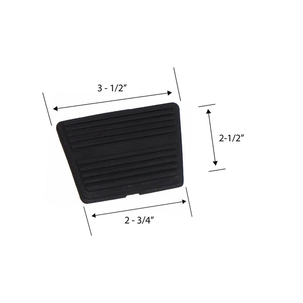 1964-1972 Chevrolet Chevelle, 1967-1969 Camaro, 1968-1974 Nova Clutch Or Brake Pedal Pad 1pc