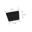 1964-1972 Chevrolet Chevelle, 1967-1969 Camaro, 1968-1974 Nova Clutch Or Brake Pedal Pad 1pc