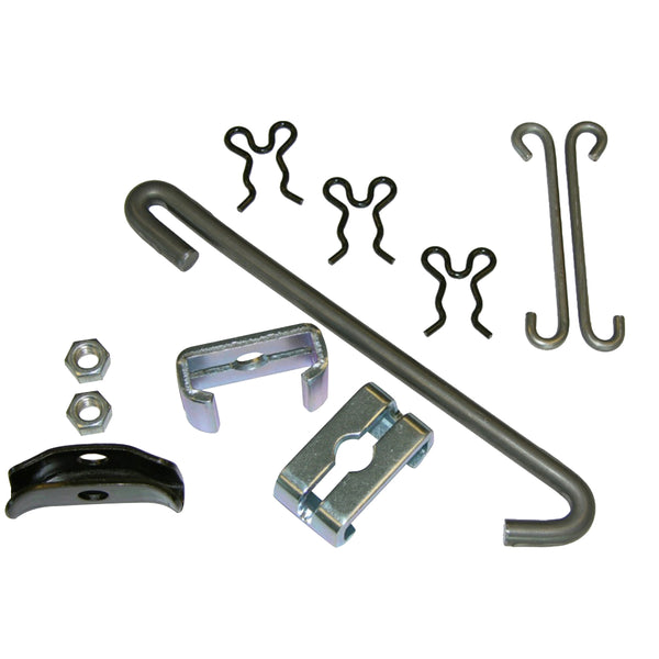 1964-67 GM A-body GTO, 442, and GS Powerglide, T350, T400, and Manual Transmission Parking Brake Cable Hardware Kit, 11pc