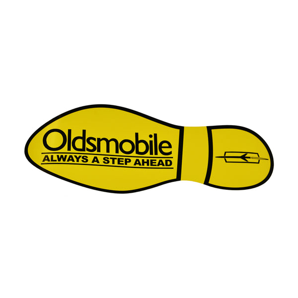 Oldsmobile Sticker Foot Print Yellow - Right