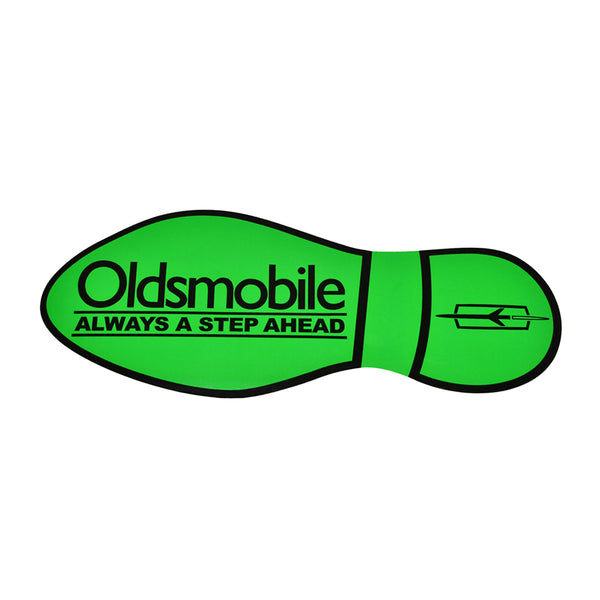 Oldsmobile Sticker Foot Print Green- Right