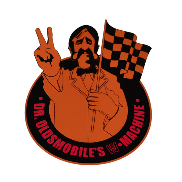 Dr. Oldsmobile's W Machine Sticker - Size 4 1/2 x 3 1/2