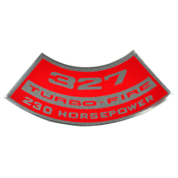 327 TURBO-FIRE 230 HP Small Block Air Cleaner Decal.