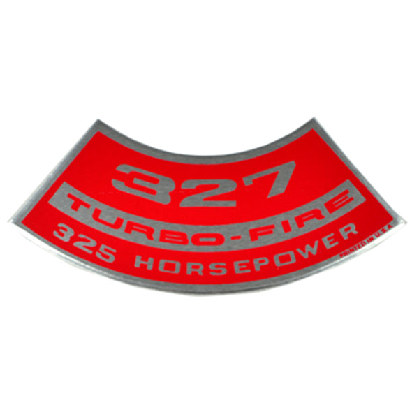 327 TURBO-FIRE 325 HP Small Block Air Cleaner Decal.