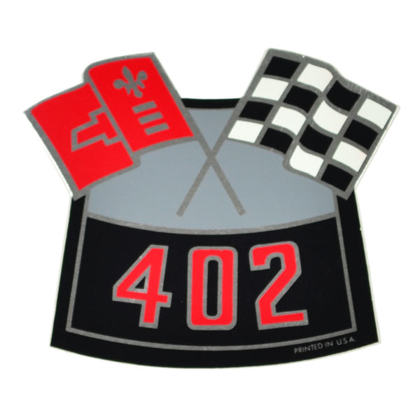 402 Cross Flags Big Block Air Cleaner Decal.