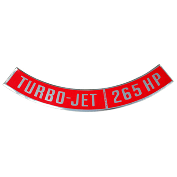 Turbo - Jet 265 HP Big Block Air Cleaner Decal.