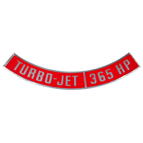 Turbo - Jet 365 HP Big Block Air Cleaner Decal.