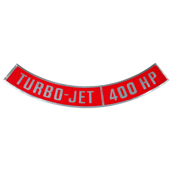 Turbo - Jet 400 HP Big Block Air Cleaner Decal.