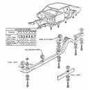 1968-72 Chevrolet Car Hardtop & Convertible Main Body Mount Cushion, 1pc