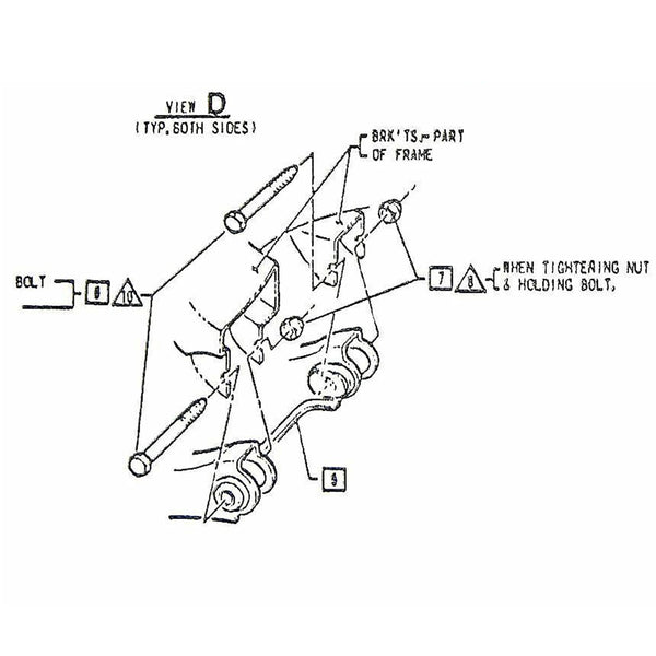 1964-74 GM Control Arm To Frame Bolts And Nuts 20pc
