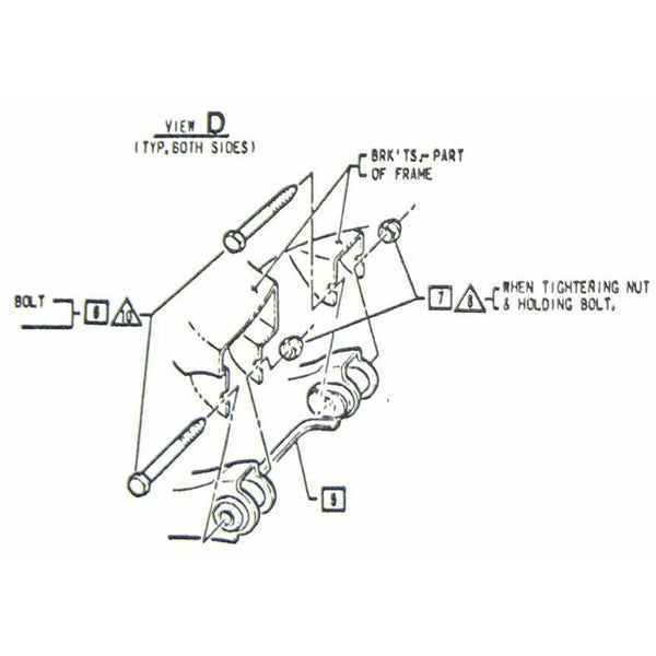 1964-74 GM Control Arm To Frame Bolts 2pc