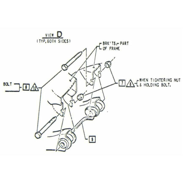 1964-74 GM Control Arm To Frame Bolts 6pc