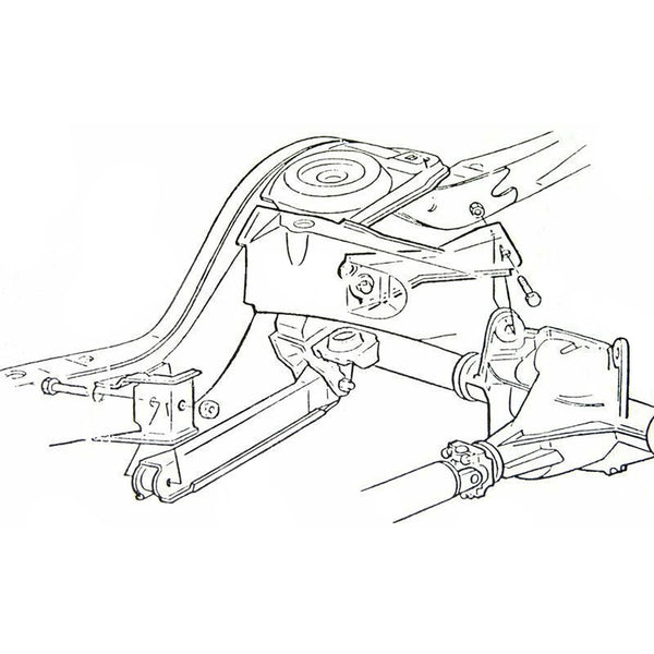 1964-72 GM A-Body Frame Tie Bar Control Arm To Frame Bolt 1pc