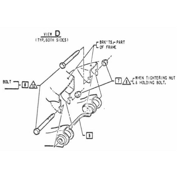 1964-74 GM Control Arm To Frame Bolt 1pc