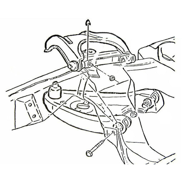 1964-74 GM Upper Control Arm To Frame Bolt 1pc