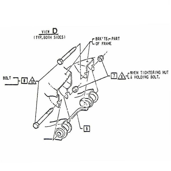 1964-74 GM Control Arm To Frame Locking Nut 8pc