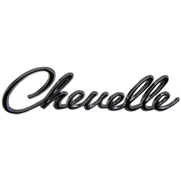 1968-69 Chevrolet Chevelle "Chevelle" Header Emblem With Mounting Hardware 1pc
